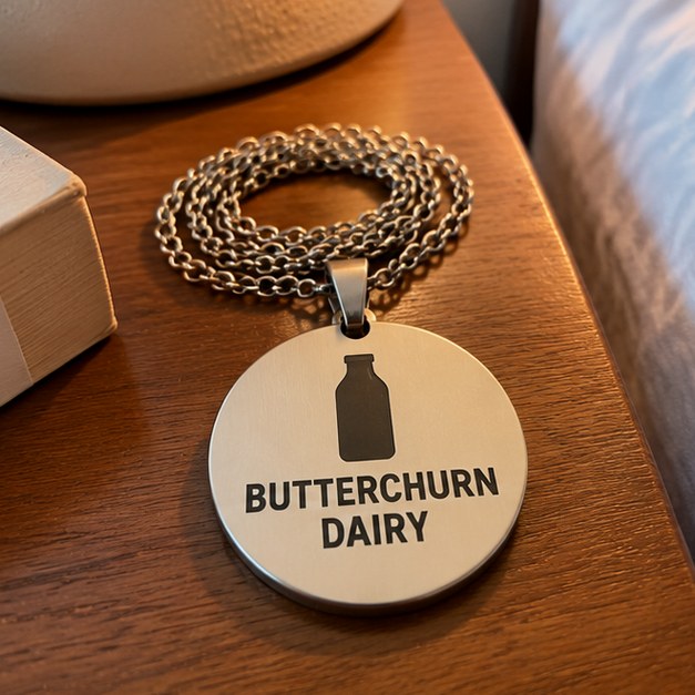 Customer photo of a custom pendant on a nightstand